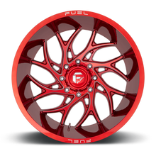 Load image into Gallery viewer, Aluminum Wheels 20X9 Runner D742 6 On 135 Candy Red Milled 87.1 Bore 1 Offset Fuel Off Road Wheels