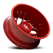 Load image into Gallery viewer, Dually Wheels 22X8.25 Runner Dually D742 8 On 210 Candy Red Milled 154.3 Bore -246 Offset 8 Spoke Outer Dually Fuel Off Road Wheels