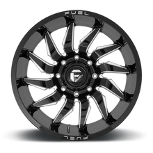 Load image into Gallery viewer, Aluminum Wheels 20X9 Saber D744 6 On 135 Gloss Black Milled 87.1 Bore 1 Offset Fuel Off Road Wheels