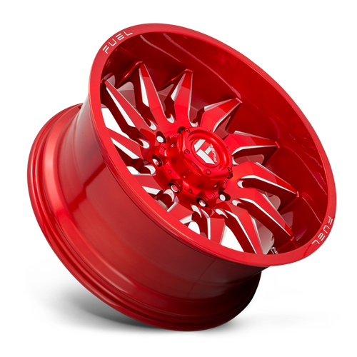 Aluminum Wheels 20X10 Saber D745 6 On 139.7 Candy Red Milled 106.1 Bore -18 Offset Fuel Off Road Wheels