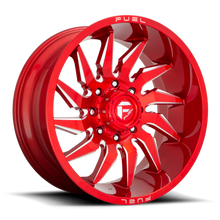 Load image into Gallery viewer, Aluminum Wheels 20X9 Saber D745 8 On 180 Candy Red Milled 124.3 Bore 20 Offset Fuel Off Road Wheels