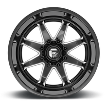Load image into Gallery viewer, Aluminum Wheels 22X10 Hammer D749 6 On 135 Gloss Black Milled 87.1 Bore -18 Offset Fuel Off Road Wheels