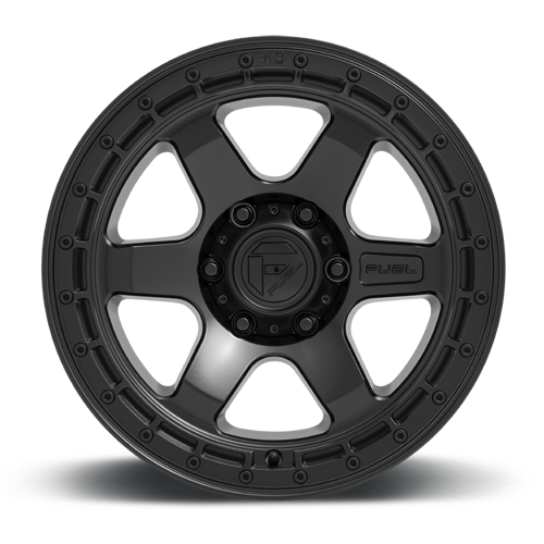 Aluminum Wheels 18X9 Block D750 5 On 127 Matte Black/Black Ring 71.5 Bore 1 Offset 6 Spoke Fuel Off Road Wheels
