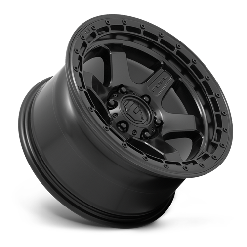 Aluminum Wheels 18X9 Block D750 6 On 139.7 Matte Black/Black Ring 106.1 Bore 20 Offset 6 Spoke Fuel Off Road Wheels