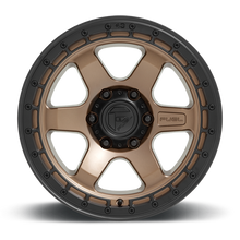 Load image into Gallery viewer, Aluminum Wheels 18X9 Block D751 5 On 127 Matte Bronze/Black Ring 71.5 Bore 20 Offset 6 Spoke Fuel Off Road Wheels