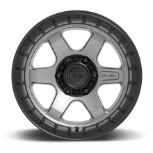 Load image into Gallery viewer, Aluminum Wheels 18X9 Block D752 6 On 135 Gunmetal Gray/Black Ring 87.1 Bore 20 Offset 6 Spoke Fuel Off Road Wheels