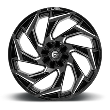 Load image into Gallery viewer, Aluminum Wheels 20X10 Reaction D753 5 On 114.3/5 On 127 Gloss Black/Milled 78 Bore -18 Offset Fuel Off Road Wheels