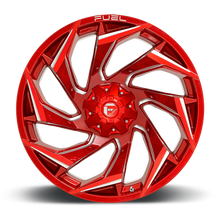 Load image into Gallery viewer, Aluminum Wheels 20X10 Reaction D754 8 On 180 Candy Red Milled 124.3 Bore -18 Offset Fuel Off Road Wheels