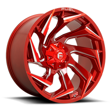 Load image into Gallery viewer, Aluminum Wheels 22X12 Reaction D754 8 On 170 Candy Red Milled 125.1 Bore -44 Offset Fuel Off Road Wheels