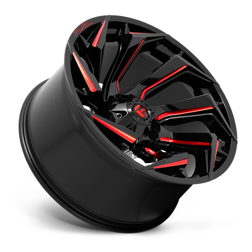 Aluminum Wheels 18X9 Reaction D755 6 On 135/6 On 139.7 Gloss Black Milled Red Tint 106.1 Bore -12 Offset Fuel Off Road Wheels