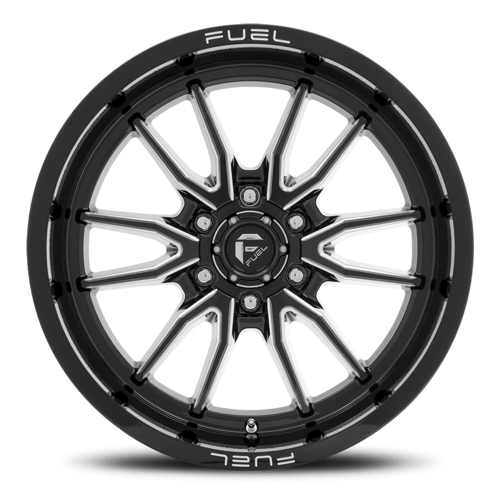 Aluminum Wheels 17X9 Clash 6 D761 6 On 120 Gloss Black Milled 67.06 Bore 1 Offset Multi Spoke Fuel Off Road Wheels