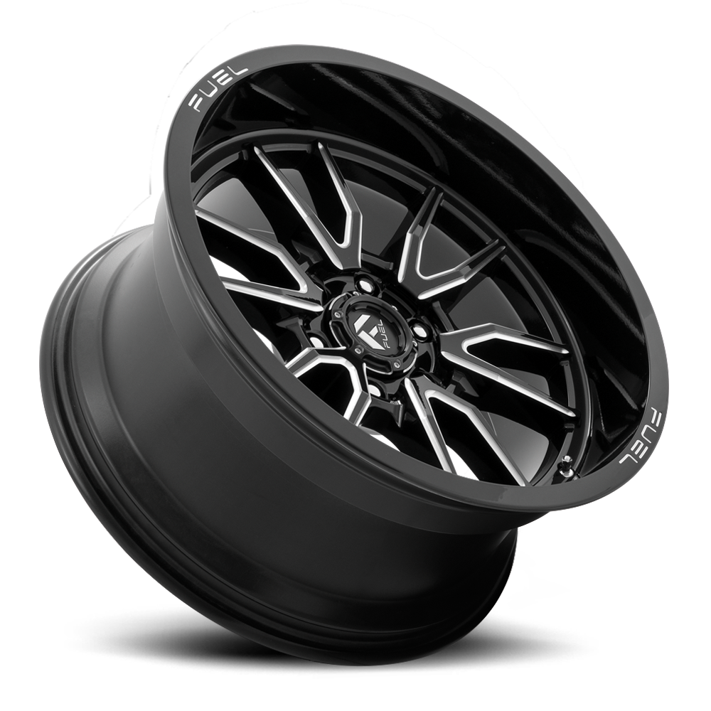 Aluminum Wheels 20X10 Clash 6 D761 8 On 170 Gloss Black Milled 125.1 Bore -18 Offset Multi Spoke Fuel Off Road Wheels