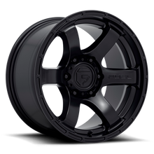 Load image into Gallery viewer, Aluminum Wheels 18X9 Rush D766 6 On 139.7 Satin Black 106.1 Bore 1 Offset 36 Lbs Fuel Off Road Wheels