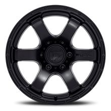 Load image into Gallery viewer, Aluminum Wheels 18X9 Rush D766 6 On 135 Satin Black 87.1 Bore 1 Offset Fuel Off Road Wheels