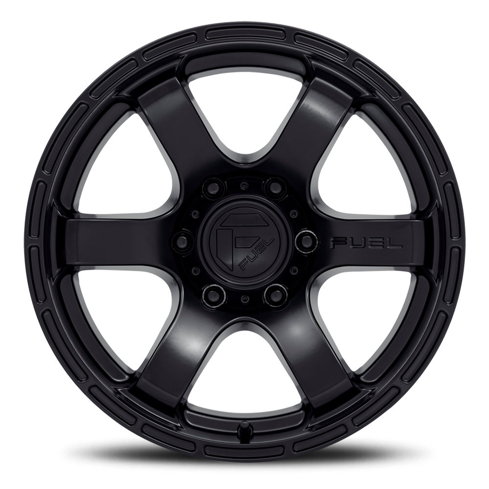 Aluminum Wheels 20X9 Rush D766 6 On 139.7 Satin Black 106.1 Bore 1 Offset 42 Lbs Fuel Off Road Wheels