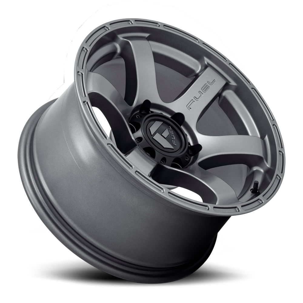 Aluminum Wheels 17X9 Rush D767 6 On 139.7 Matte Gunmetal Gray 106.1 Bore -12 Offset 30.2 Lbs Fuel Off Road Wheels
