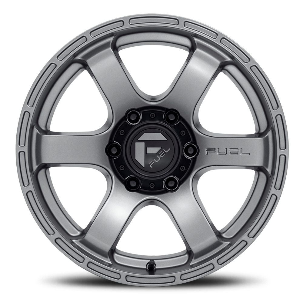 Aluminum Wheels 17X9 Rush D767 6 On 139.7 Matte Gunmetal Gray 106.1 Bore -12 Offset 30.2 Lbs Fuel Off Road Wheels