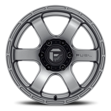 Load image into Gallery viewer, Aluminum Wheels 17X9 Rush D767 6 On 139.7 Matte Gunmetal Gray 106.1 Bore -12 Offset 30.2 Lbs Fuel Off Road Wheels