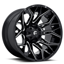 Load image into Gallery viewer, Aluminum Wheels 20X10 Twitch D769 5 On 139.7/5 On 150 Gloss Black Milled 110.2 Bore -18 Offset Fuel Off Road Wheels