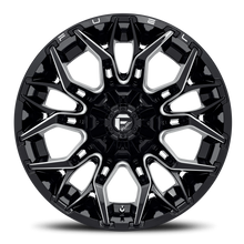 Load image into Gallery viewer, Aluminum Wheels 22X10 Twitch D769 8 On 180 Gloss Black Milled 124.3 Bore -18 Offset Fuel Off Road Wheels