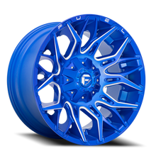 Load image into Gallery viewer, Aluminum Wheels 20X10 Twitch D770 8 On 165.1 Anodized Blue MIlled 125.2 Bore -18 Offset Fuel Off Road Wheels