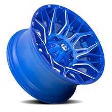 Load image into Gallery viewer, Aluminum Wheels 20X10 Twitch D770 8 On 165.1 Anodized Blue MIlled 125.2 Bore -18 Offset Fuel Off Road Wheels