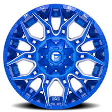 Load image into Gallery viewer, Aluminum Wheels 20X10 Twitch D770 8 On 165.1 Anodized Blue MIlled 125.2 Bore -18 Offset Fuel Off Road Wheels