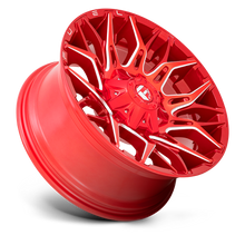 Load image into Gallery viewer, Aluminum Wheels 22X12 Twitch D771 8 On 180 Candy Red Milled 124.3 Bore -44 Offset Fuel Off Road Wheels