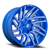 Load image into Gallery viewer, Aluminum Wheels 22X10 Typhoon D774 8 On 165.1 Anodized Blue MIlled 125.2 Bore -18 Offset Fuel Off Road Wheels