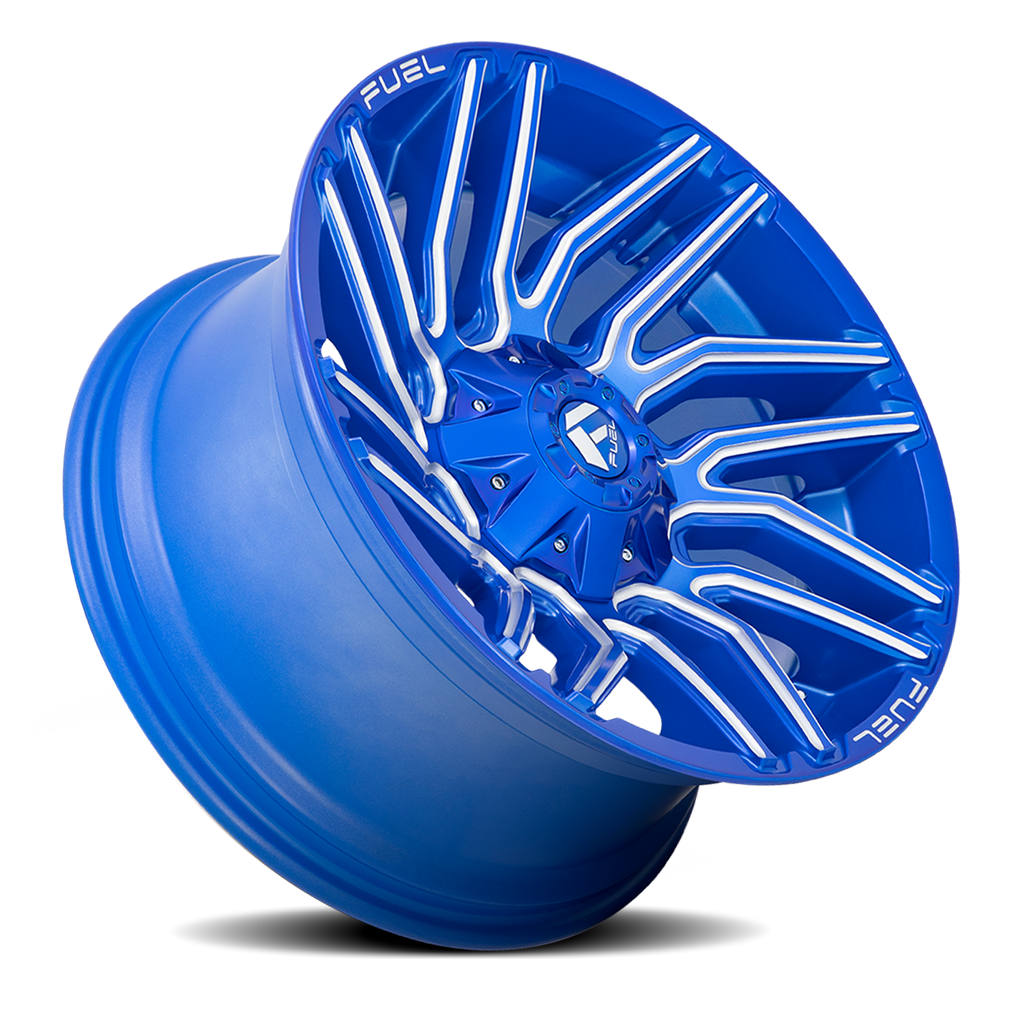 Aluminum Wheels 22X12 Typhoon D774 8 On 170 Anodized Blue MIlled 125.1 Bore -44 Offset Fuel Off Road Wheels
