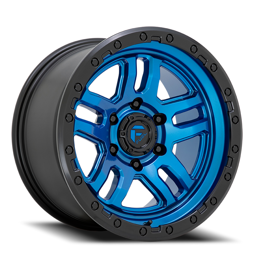 Aluminum Wheels 17X9 AMMO D790 5 On 127 Blue W/Black Lip 71.5 Bore -12 Offset Fuel Off Road Wheels