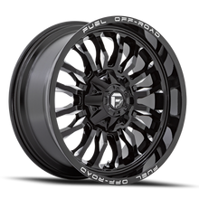 Load image into Gallery viewer, Aluminum Wheels 20X10 Arc D795 8 On 165.1 Gloss Black Milled 125.1 Bore -18 Offset Fuel Off Road Wheels
