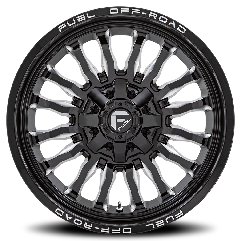 Aluminum Wheels 20X10 Arc D795 8 On 165.1 Gloss Black Milled 125.1 Bore -18 Offset Fuel Off Road Wheels