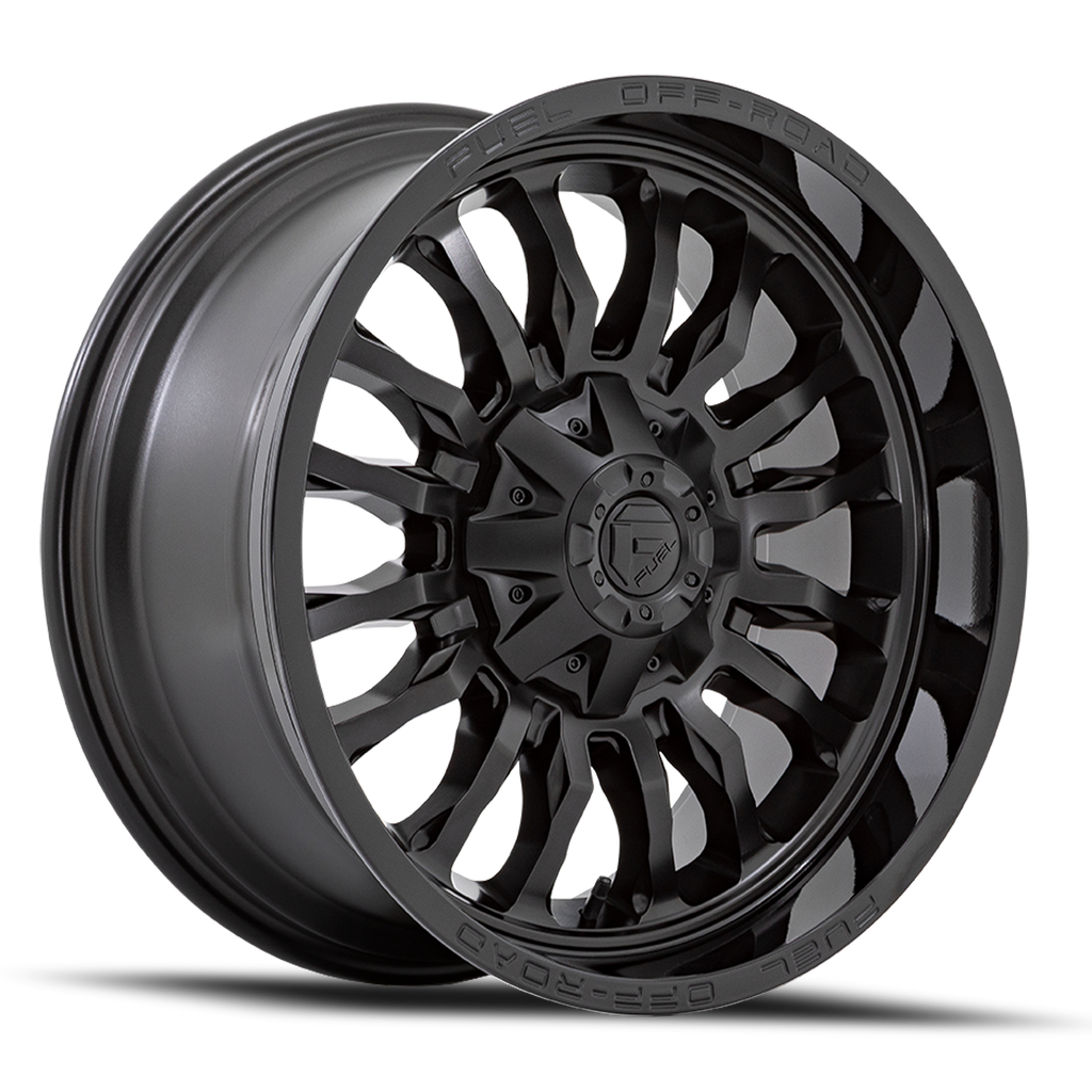 Aluminum Wheels 20X9 Arc D796 8 On 165.1 Matte Black W/ Gloss Black Lip 125.1 Bore 1 Offset Fuel Off Road Wheels