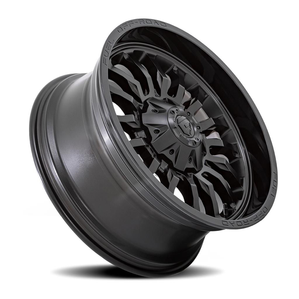 Aluminum Wheels 20X9 Arc D796 8 On 165.1 Matte Black W/ Gloss Black Lip 125.1 Bore 1 Offset Fuel Off Road Wheels