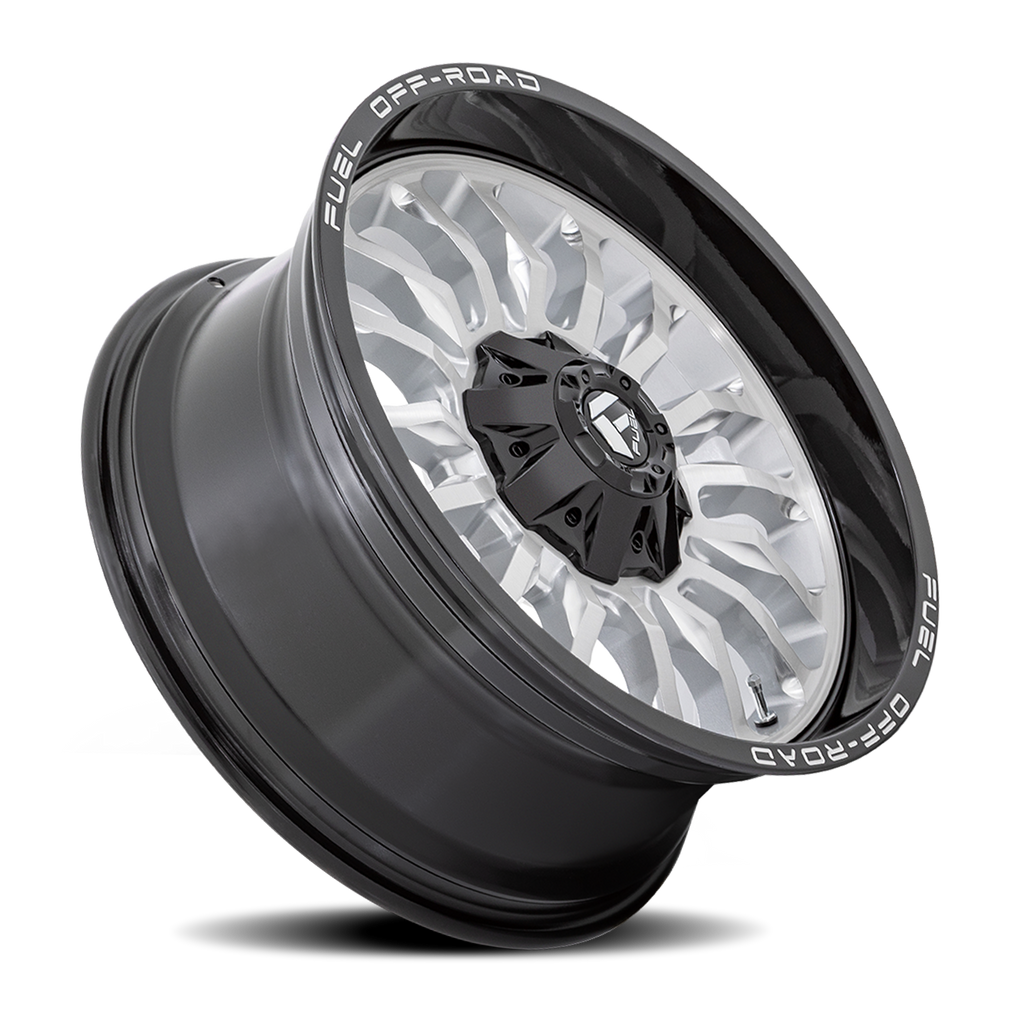 Aluminum Wheels 20X10 Arc D798 8 On 180 Silver/Brushed Face-Milled Black Lip 124.2 Bore -18 Offset Fuel Off Road Wheels