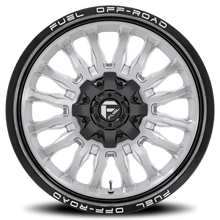 Load image into Gallery viewer, Aluminum Wheels 20X10 Arc D798 8 On 180 Silver/Brushed Face-Milled Black Lip 124.2 Bore -18 Offset Fuel Off Road Wheels