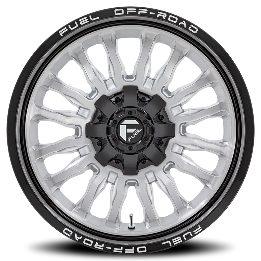 Aluminum Wheels 20X10 Arc D798 6 On 135/6 On 139.7 Silver/Brushed Face-Milled Black Lip 106.1 Bore -18 Offset Fuel Off Road Wheels