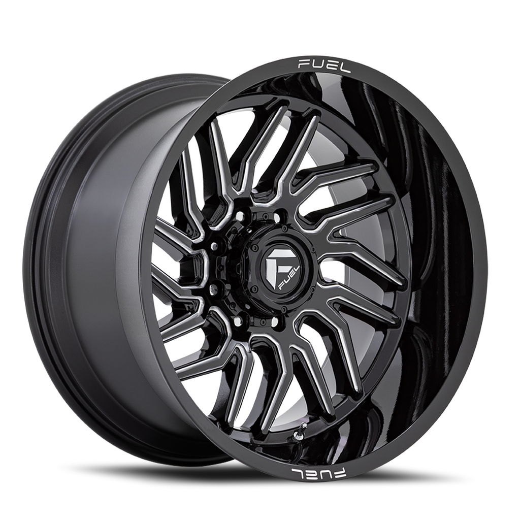 Aluminum Wheels 20X9 Hurricane D807 8 On 170 Gloss Black Milled 125.1 Bore 1 Offset Fuel Off Road Wheels