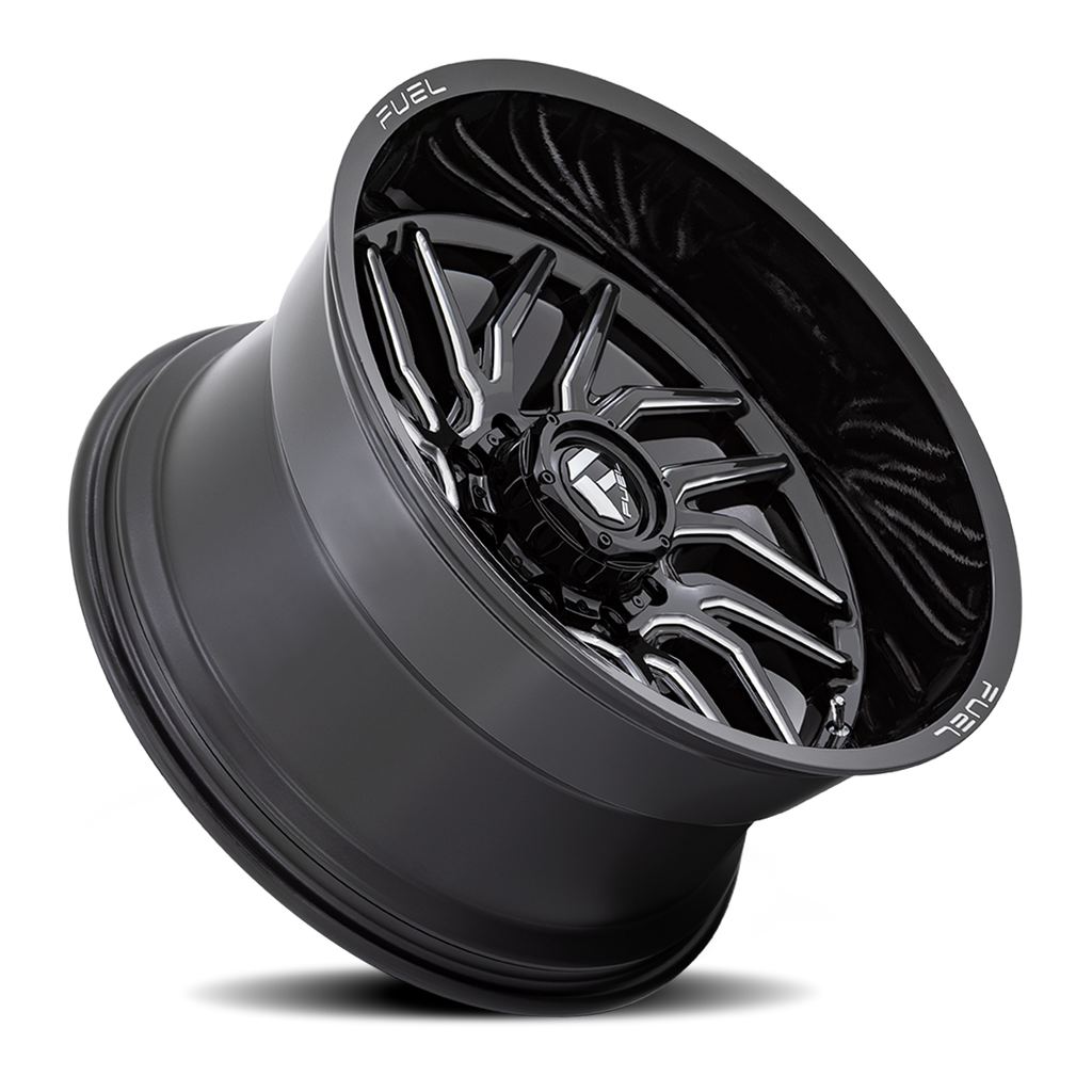 Aluminum Wheels 20X9 Hurricane D807 8 On 170 Gloss Black Milled 125.1 Bore 1 Offset Fuel Off Road Wheels