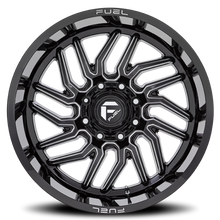 Load image into Gallery viewer, Aluminum Wheels 20X9 Hurricane D807 8 On 170 Gloss Black Milled 125.1 Bore 1 Offset Fuel Off Road Wheels