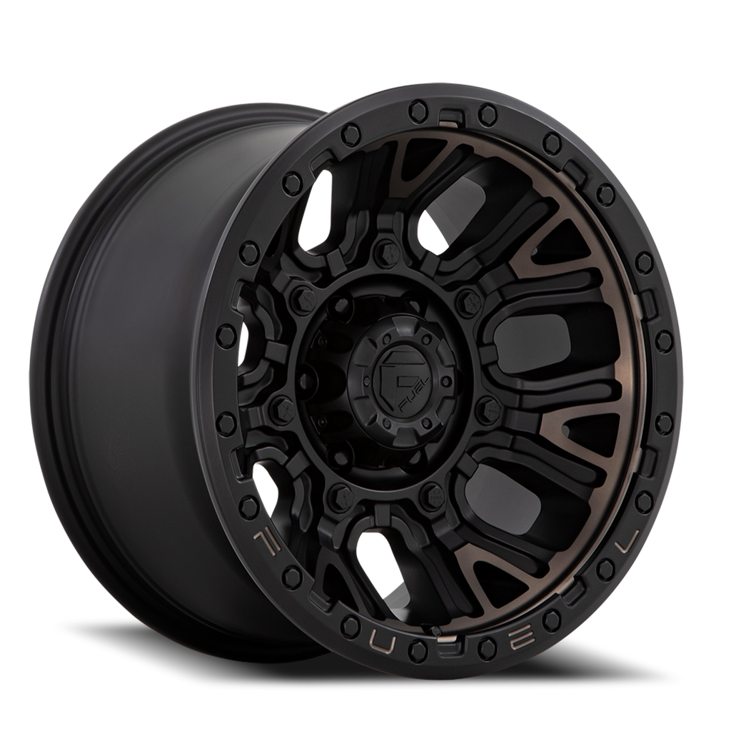 Aluminum Wheels 20X9 Traction D824 6 On 135 Matte Black Double Dark Tint 87.1 Bore 1 Offset Fuel Off Road Wheels