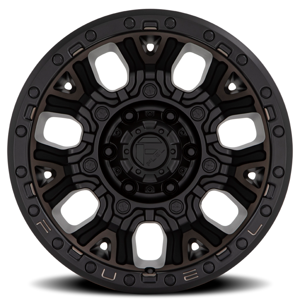 Aluminum Wheels 20X9 Traction D824 5 On 139.7 Matte Black Double Dark Tint 78.1 Bore 1 Offset Fuel Off Road Wheels