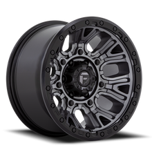 Load image into Gallery viewer, Aluminum Wheels 20X9 Traction D825 6 On 139.7 Gunmetal Gray/Black Ring 106.1 Bore 1 Offset Fuel Off Road Wheels