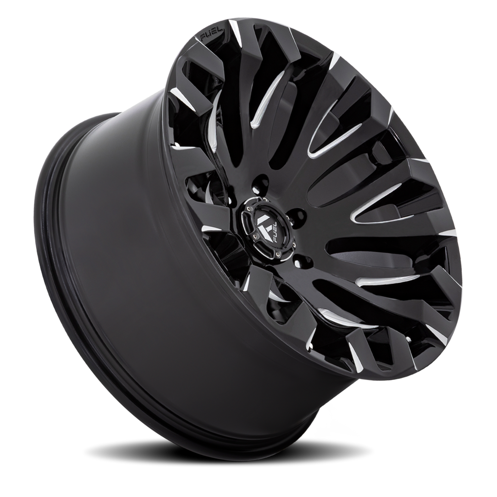 Aluminum Wheels 18X9 Quake D828 8 On 180 Gloss Black Milled 124.2 Bore 1 Offset Fuel Off Road Wheels