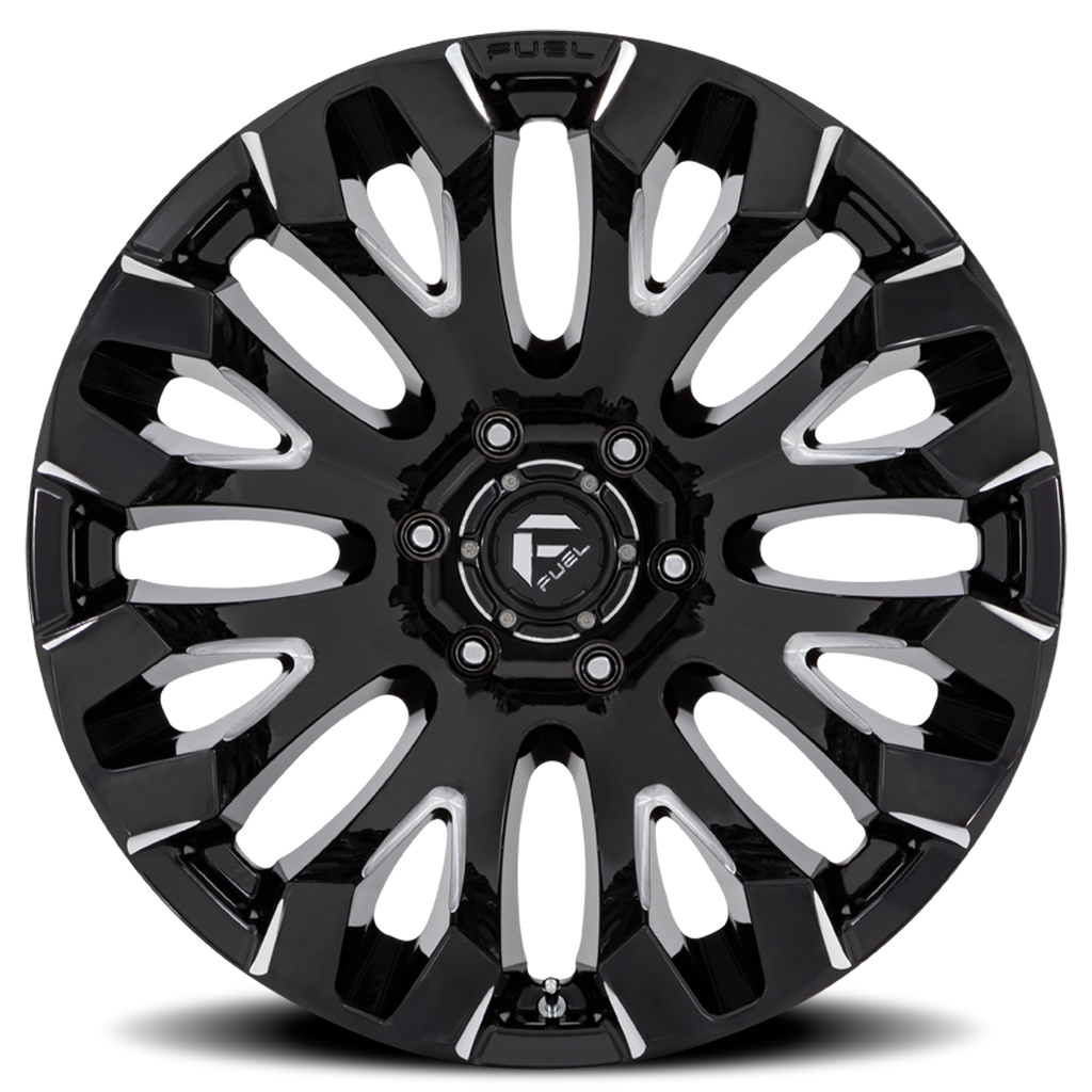 Aluminum Wheels 20X9 Quake D828 5 On 150 Gloss Black Milled 110.1 Bore 1 Offset Fuel Off Road Wheels