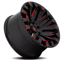 Load image into Gallery viewer, Aluminum Wheels 18X9 Quake D829 8 On 170 Gloss Black Milled Red 125.1 Bore 1 Offset Fuel Off Road Wheels