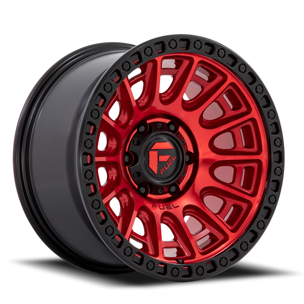 Aluminum Wheels 17X9 Cycle D834 5 On 127 Candy Red/Black Ring 71.5 Bore -12 Offset Fuel Off Road Wheels