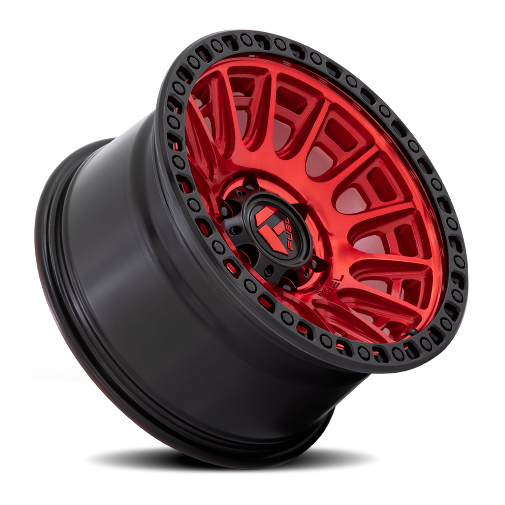 Aluminum Wheels 17X9 Cycle D834 5 On 127 Candy Red/Black Ring 71.5 Bore -12 Offset Fuel Off Road Wheels
