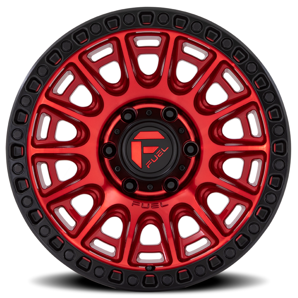 Aluminum Wheels 17X9 Cycle D834 5 On 127 Candy Red/Black Ring 71.5 Bore -12 Offset Fuel Off Road Wheels